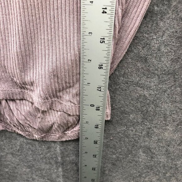 Women's Long Sleeve Wrap Top - Pink - Picture 7 of 9